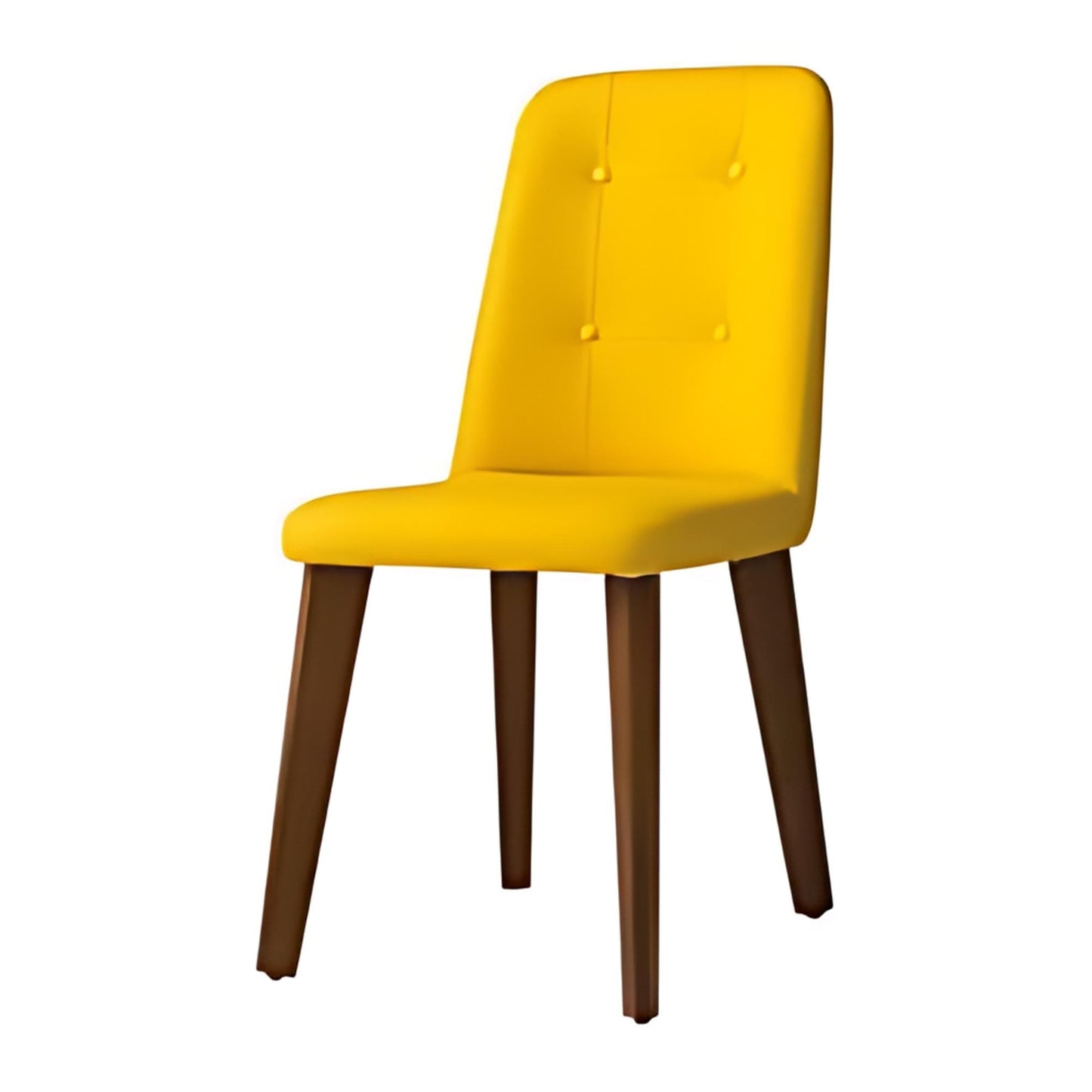 Vibrant Yellow Tufted Dining Chair: A Cheerful Addition to Any Space