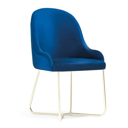 Vibrant Blue Velvet Armchair with Gold Frame: A Bold Statement Piece