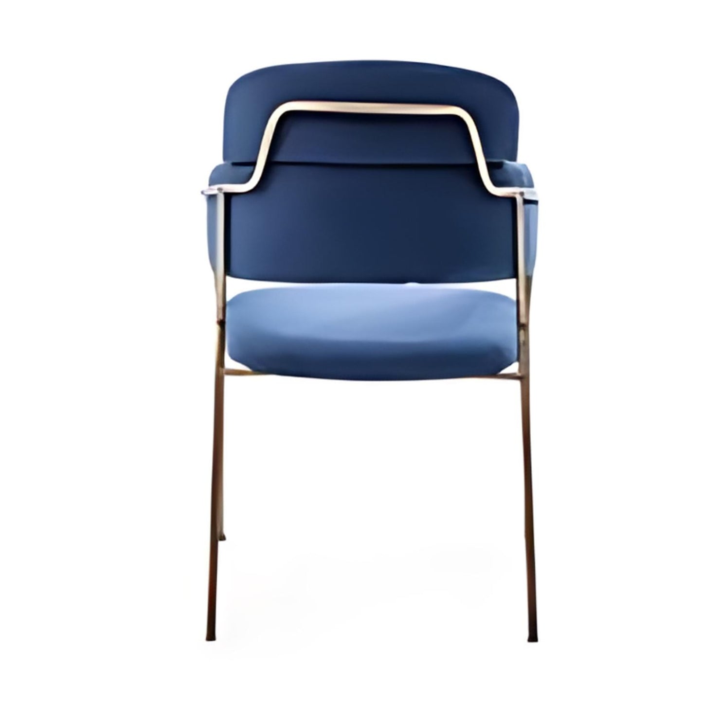 Contemporary Blue Velvet Armchair with Gold Legs: A Trendy Fusion of Comfort and Style