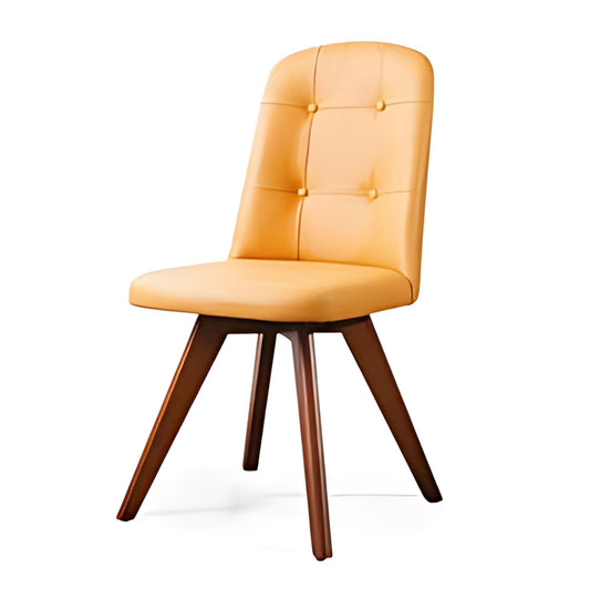 Sunny Yellow Tufted Dining Chair: Brighten Your Space with Comfort and Style