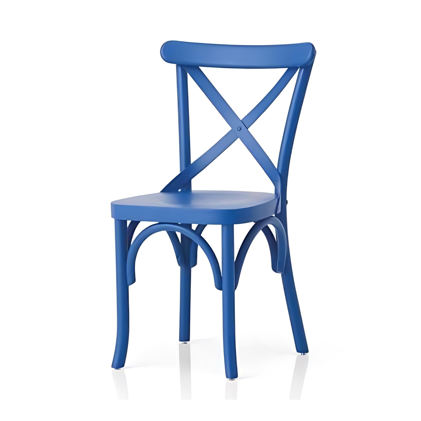 Vibrant Blue Cross Back Dining Chair