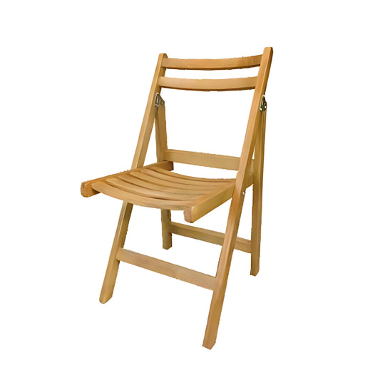 Compact Solid Wood Folding Chair