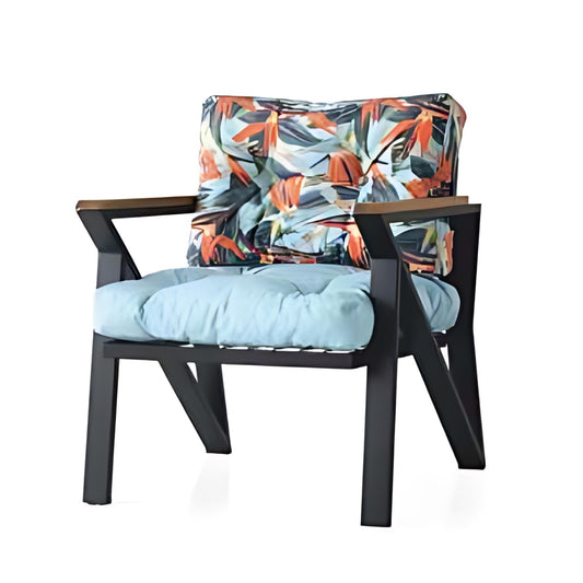 A Contemporary Tropical Accent Chair for Indoor and Outdoor Spaces