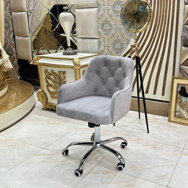 Grey Velvet Executive Office Chair