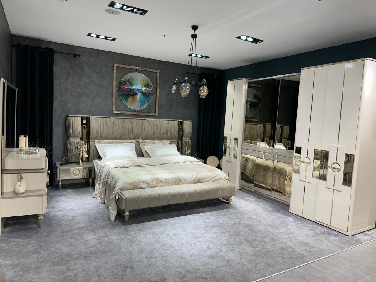 Luxurious Glamorous Bedroom Suite with Ornate Furnishings