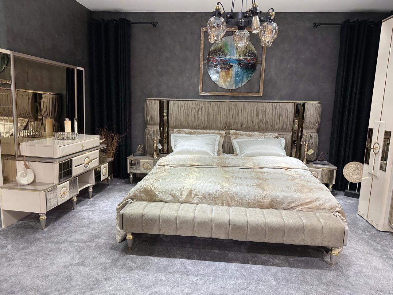 Luxurious Glamorous Bedroom Suite with Ornate Furnishings