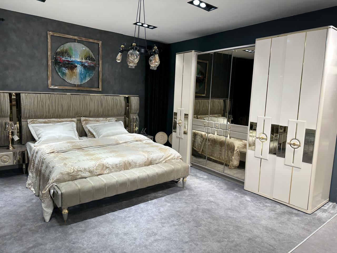 Luxurious Glamorous Bedroom Suite with Ornate Furnishings